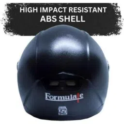 Formulate ZXR ABS &a; Polystyrene Black Flip-up Motorcycle Helmet with Scratch Resistant for Boys, Size: M image 5