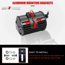 AllExtreme EX9SFL1 9 LED 4 inch 27W Square White Driving Spot Waterproof Fog Light with Adjustable Mounting Bracket image 4