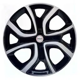 Prigan 4 Pcs 14 inch Polypropylene Black &a; Silver Press Fitting Car Wheel Cover Set for Ford Figo Aspire-picture-23