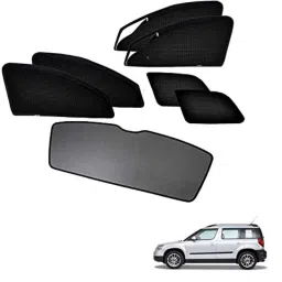 Kozdiko Car Side Window Curtains Zipper with Dicky Magnetic Sunshade Set Compatible for Skoda Yeti-picture-26