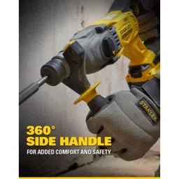 Stanley Fatmax 20V 4Ah SDS Plus Brushless Cordless Rotary Hammer Drill with 2 Pcs Batteries &a; Charger, SBH900M2K image 4