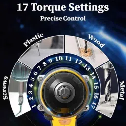 Vormir VR CD12-46 12V 25Nm 0-400 &a; 0-1450rpm Yellow &a; Black Cordless Drill Driver Set, CD1246S000 image 3