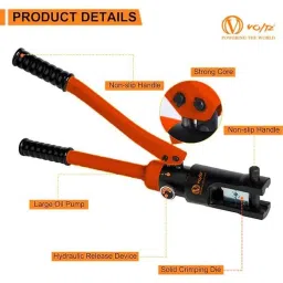 Voltz 20Ton 16-400mm2 Hydraulic Terminal Crimper Tool for Copper Terminal Pliers, YQK-400 image 2