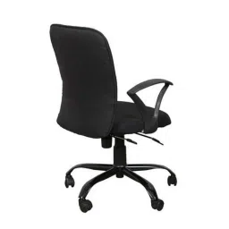 AB Designs Black Mid Back Metal Powder Coated Executive Revolving Chair image 4