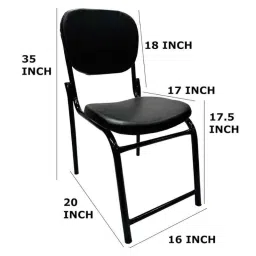 P P Chair Iron Black Comfortable Dining Chair with Cushion image 2