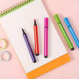 aexoniz toys 24 Colors Dual Tip Brush Pen Art Markers,Fine Tip Marker (Multi) image 4