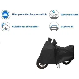Love4Ride Black Two Wheeler Cover for Honda Grazia image 2