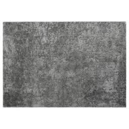 saral home Grey Shaggy Polyester 5 ft x 7 ft Machine Made Carpet image 3