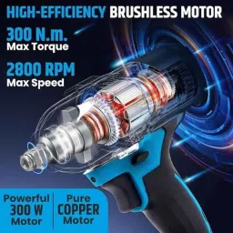 Tomahawk TIW-8300 21V 3Ah Cordless Impact Wrench image 5