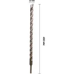 S4 22x450mm Steel Silver Cross Tip Plus Hammer Drill Bit, AZSHDB22-45 image 3