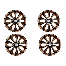 Auto Pearl 4 Pcs 13 inch ABS Black &a; Copper Press Fitting Wheel Cover Set for Maruti Suzuki Alto K10 image 2