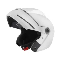 Studds Ninja Elite Super White Flip-Up Helmet, Size: Large image 2