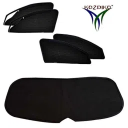 Kozdiko 5 Pcs Polyester Magnetic Zipper Car Sunshade Set with Dicky Curtain for Honda Jazz 2015-Present image 2