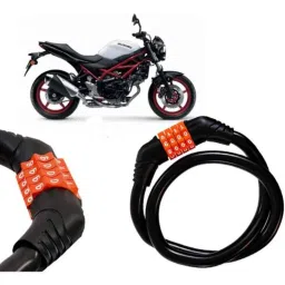 Auto Pearl Black &a; Orange 4 Digit Anti-Theft Combination Number Lock for SV 650 BS6-picture-29