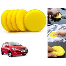 Auto Pearl Polyurethane Beige Washing &a; Waxing Polish Foam Sponge for Getz (Pack of 5)-picture-38