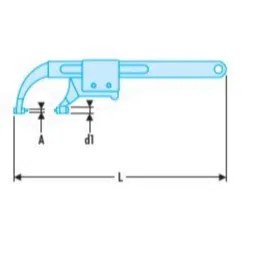Facom 6-8mm Satin Chrome Finish Sliding Jaw Hook &a; Pin Wrench, 116.200 image 2