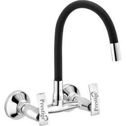 Prestige Passion Brass Chrome Finish Sink Mixer with Black Flexible Swivel Spout-picture-34