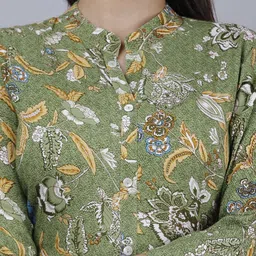 runicha Women Printed Viscose Rayon Anarkali Kurta image 4