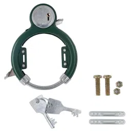 Link Safex Sleek Green Cycle Frame Lock with 2 Keys image 2