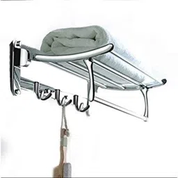 Galaxy 18 inch Stainless Steel Wall Mountable Foldable Chrome Finish Towel Rack-picture-29