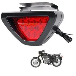 Kozdiko 12 LED Triangle Shape Bike Brake Light with Flash Mode for Royal Enfield Bullet Electra Twinsparke, koz_94772-picture-36