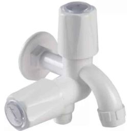 IRIS Continental Plastic White 2 Way Bib Cock-picture-45