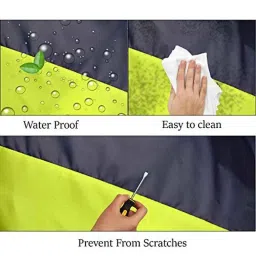 AllExtreme Xl-7016 Universal Full Bike Body Cover Water Resistant Dustproof Rustproof Two Wheeler Body Cover For Indoor Outdoor Protection (Navy Blue &a; Yellow, X-Large) image 3