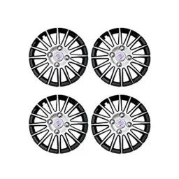 Auto Pearl 4 Pcs 13 inch ABS Black &a; SIlver Car Wheel Cover Set for Maruti Suzuki ZenEstilo Type2 image 4
