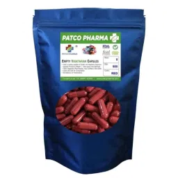 Patco Pharma 400-800mg Vegetarian Red Empty Capsule for Size 0 Capsule (Pack of 500)-image-17