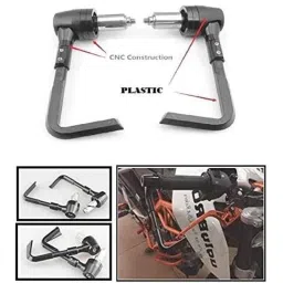 AOW Motorcycle Hand Liver Guards 7/8 inch Brake Clutch Lever Protector Hand Guard Black Universal for All Bikes Q-9 image 1