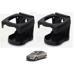 Kozdiko Plastic Black Foldable Car Drink Holder for Skoda Octavia (2013-2021) (Pack of 2)-picture-17