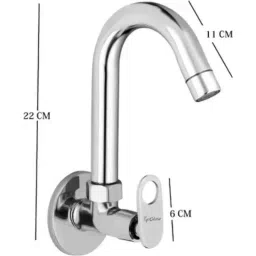 Tapglow Oreo 1.5cm 6lpm Brass Chrome Finish Silver Sink Tap Brass Chrome Finish Silver with 360 deg Swivel Angle &a; Spout Installation image 3