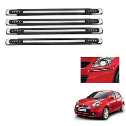Kozdiko 4 Pcs Black Designer Car Bumper Protector Guard Set for Renault Pulse-picture-22