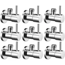 Senkiddpro Turbo Stainless Steel Chrome Finish Wall Mounted Angle Cock (Pack of 9)-picture-22