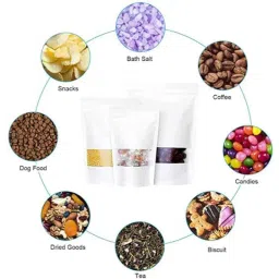 Deera 100x150mm Plastic Matte White Ziplock Standee Pouch (Pack of 100) image 4