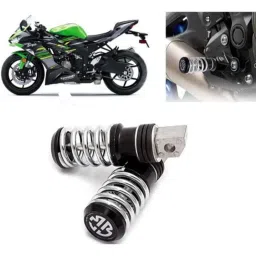 Auto Pearl 2 Pcs Steel Black Foot Rest Spring Coiled Set for Ninja ZX-6R BS6-picture-23