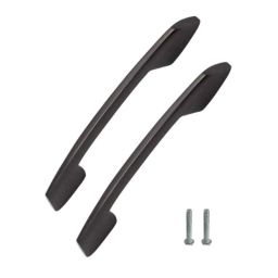 Atom 545 12 inch Black Matt Finish Zinc Cabinet Pull Handle (Pack of 2)-picture-0