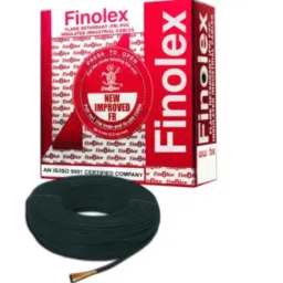 Finolex 10 Sqmm Single Core Black PVC FR House Cable, Length: 100 m-picture-27