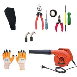 Hillgrove HGCM263M2 800W 18000rpm Electric Suction Dust Cleaner Air Blower, 5 Pcs Hand Tool Kit, Carbon Brushes &a; Gloves Combo, HGCM524-picture-2