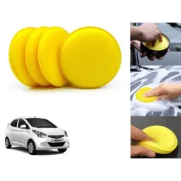 Auto Pearl Polyurethane Beige Washing &a; Waxing Polish Foam Sponge for Eon ERA (Pack of 4)-picture-16