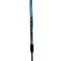 Medimove Steel Silver Chrome Large Size Height Adjustable Walking Stick, M04 image 3