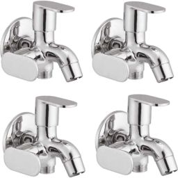 IRIS Ocean Brass Chrome Finish 2 Way Bib Cock (Pack of 4)-picture-49