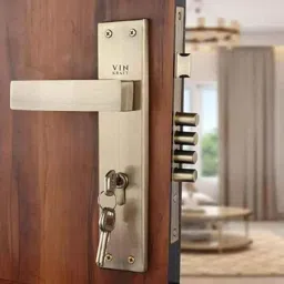 VIN KRAFT 10 inch 60mm Stainless Steel Antique Brass Mortise Door Lock Handle Set with 3 Keys, ML103-10CY-OSK-AB-image-13