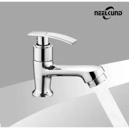 Neelkund Spa Brass Silver Chrome Finish Pillar Tap for Wash Basin image 5