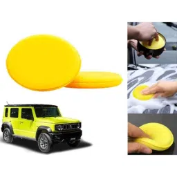 Auto Pearl Polyurethane Beige Washing &a; Waxing Polish Foam Sponge for Jimny (Pack of 2)-picture-45