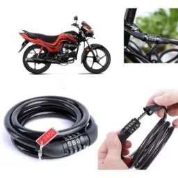 Auto Pearl PVC &a; Plastic Black Combination Cable Lock for Passion Xpro, 686-picture-15