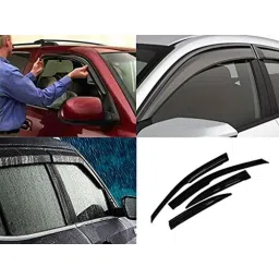 Auto Pearl 4 Pcs ABS Window Door Visor Set for Hyundai Eon, Size: S image 2