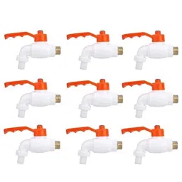 Acrome Plastic White Heavy Duty Turkey Nozzle Bib Cock Tap (Pack of 9)-picture-11