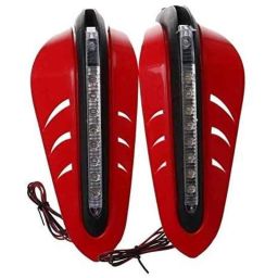 Meenu Arts Motorcycle Handguards with Led Light for 7/8 inch Grips - 300 * 140 * 110Mm (Red) for Honda CBR 250R-picture-28