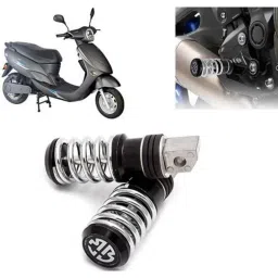 Auto Pearl 2 Pcs Steel Black Foot Rest Spring Coiled Set for E Star-picture-18